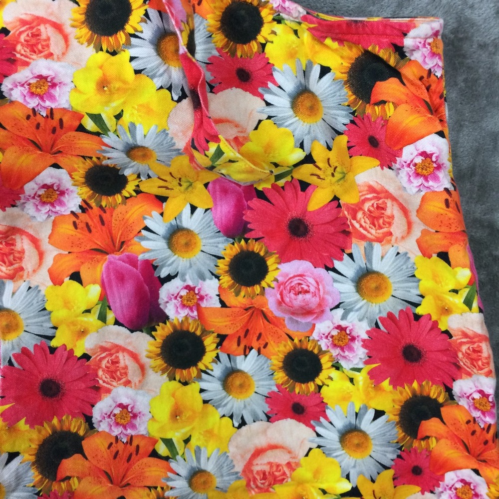 Lucy and Yak Overalls Womens 16 Dungarees Multicolor Flower Power Outdoors - Picture 16 of 16
